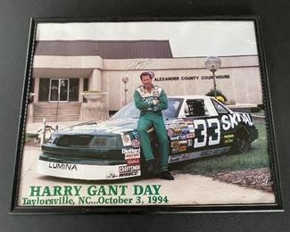 Autographed Harry Gant Day Taylorsville, N.C. 1994 Poster
