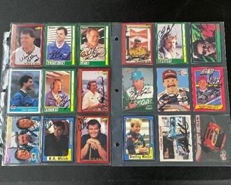Sterling Marlin and Harry Gant Autographed Cards