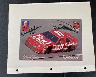 Junior Johnson  and Bill Elliott Double Autograph