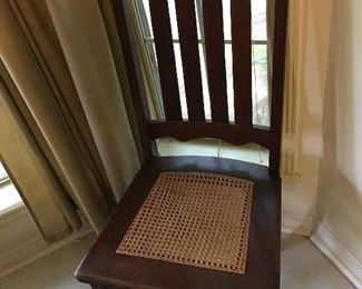 This is a close up of the chairs with the dining table