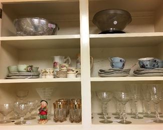 Stems, hand painted snack sets