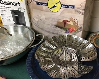 Rolling pin, cake plate