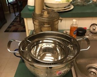 Food processor, colanders