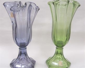 TWO FENTON GLASS VASES