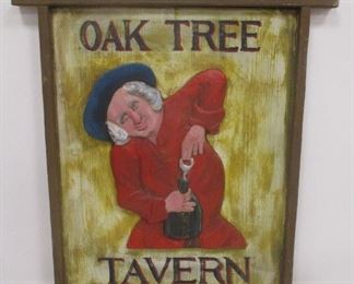 WOOD "OAK TREE TAVERN" SIGN - 32" TALL