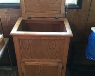 Oak accented Storage Cabinet 38” tall