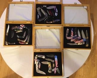 Assortment of smaller knives will be sold with the display case. 