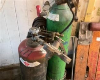 Acetylene torch and tanks