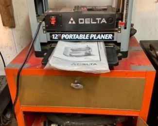 Delta 12” Portable planer and cabinet.