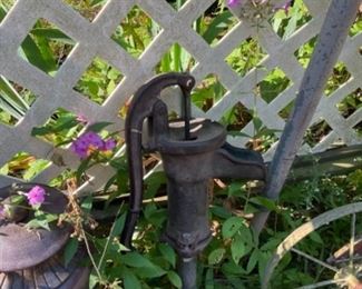 Yard art water pump