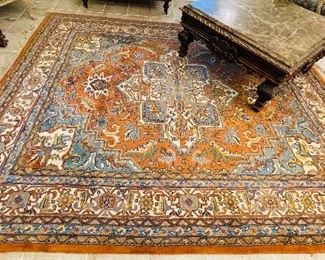 $325 •  #11.  India handwoven wool area rug • 5'x10’