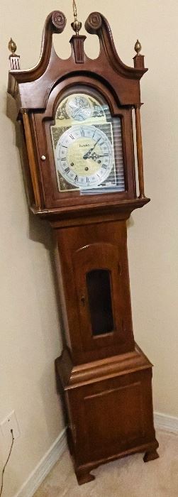 $150  •  #41.  Daneker  Grandfather clock  • 63high 15wide 10deep