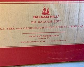 Never opened Balsam Hill Balsam Fir with candlelight LED LIGHTS