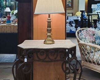 Wrought iron table - HEAVY!  