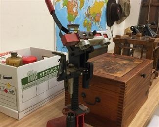 Shotgun shell reloading press & accessories.