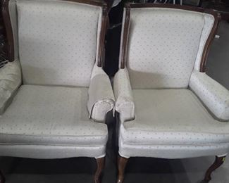 2 PEMBROOK Beige Colored Wing Back Chairs