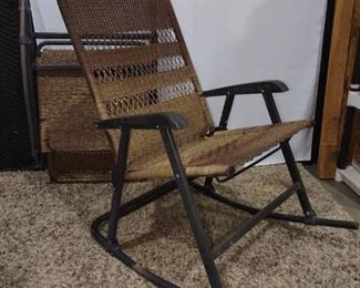 Pair of Woven Folding Rockers