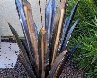 Metal garden art