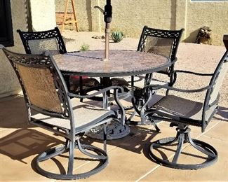 Patio set and 4 chairs
