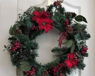 We have Christmas wreathes. 