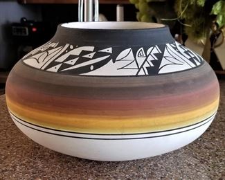 Signed Native American art pottery