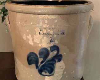 A K Ballard, Burlington, VT crock