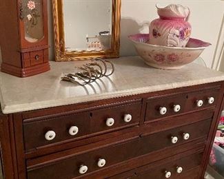 Antique marble top dresser