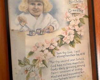 Vintage second birthday card