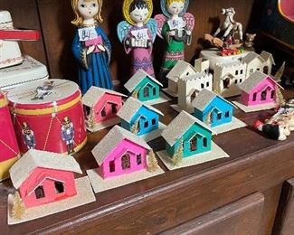Vintage Christmas houses made in Japan