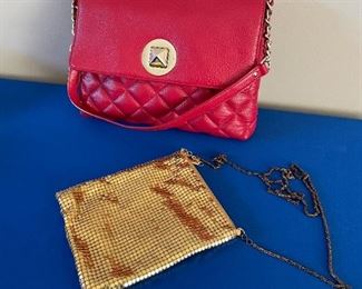 Kate Spade handbag with gold shimmer bag