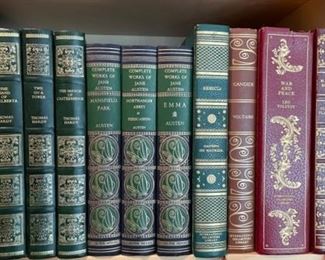 Leather books including Thomas Hardy collection, Jane Austen, Rebecca and more