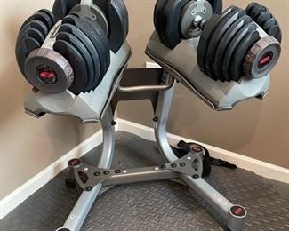 Bow Flex weight set and stand