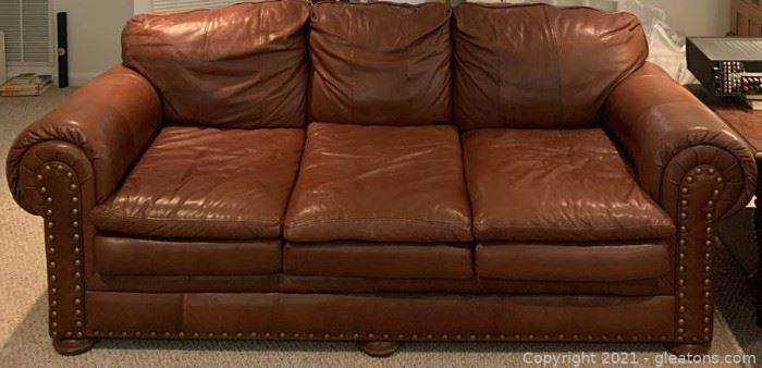 Benchcraft Chesnut Leather Sofa