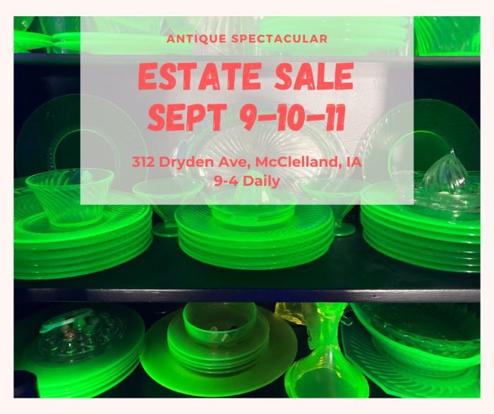 Large Lifetime Estate Sale in McClelland, IA starts on 9/9/2021