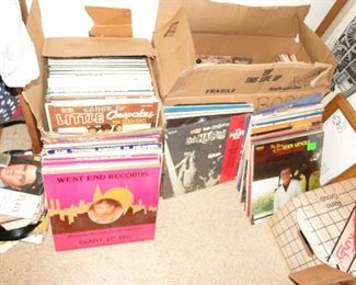 Records, LPs and 45s, Box of Life and other vintage magazines