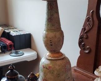 antique Chinese candlestick lamps (pair)