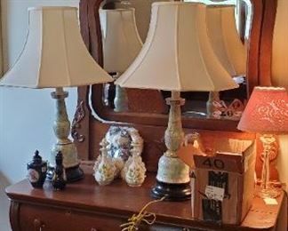 antique oak dresser and mirror