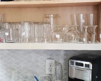 kitchen glassware and small appliances