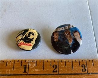 Blondie and The Police Buttons $8.00