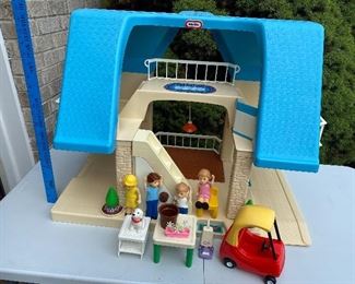 Little Tikes Blue Roof Doll House with all shown $75.00