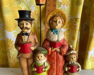 Christmas Carolers $10.00, See chipping on feet. 