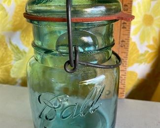 Ball Jar with glass lid $5.00