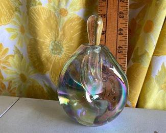 Signed Art Glass Perfume Bottle $15.00
