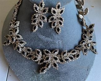 Rhinestone Necklace and Earrings $25.00