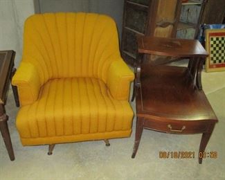 Mid Century Modern chair and end table