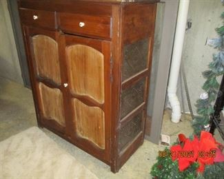 Old pie safe (appears to have been modified)