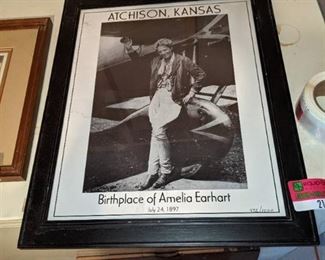 Limited Edition Amelia Earhart Print & Frame
