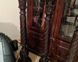 (2) Floor candle holders