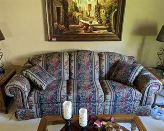 Couch w/ Decorative pillows