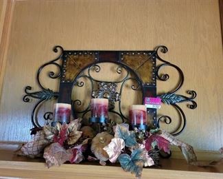 Decorative Candle Holder With Wall Art